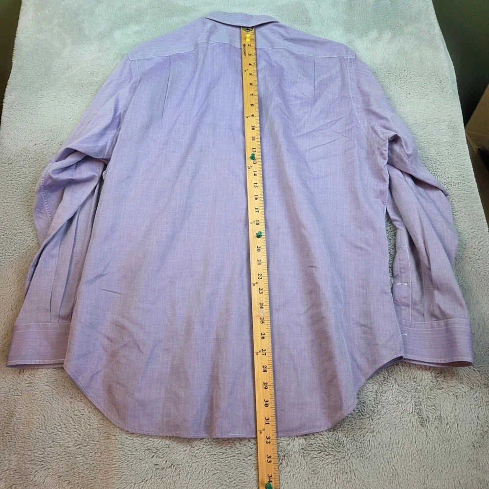 Polo Ralph Lauren‎ Dress Shirt Mens 16.5 Philip Herringbone Purple 100% Cotton
